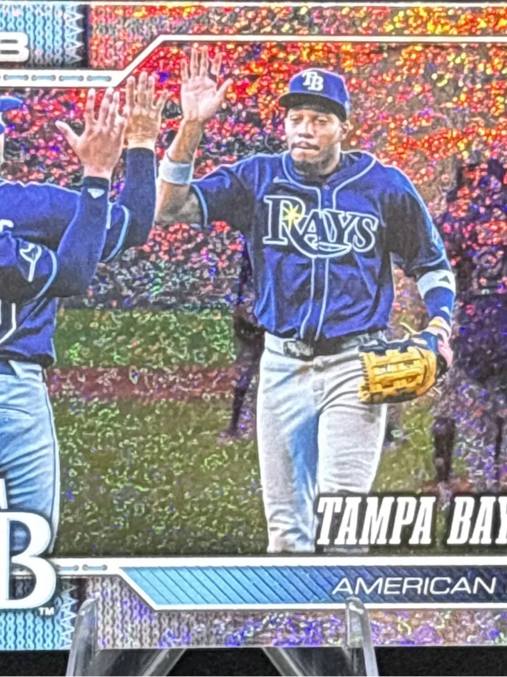 Topps Tampa Bay Rays Glitter Bomb Refractor Baseball Trading Card